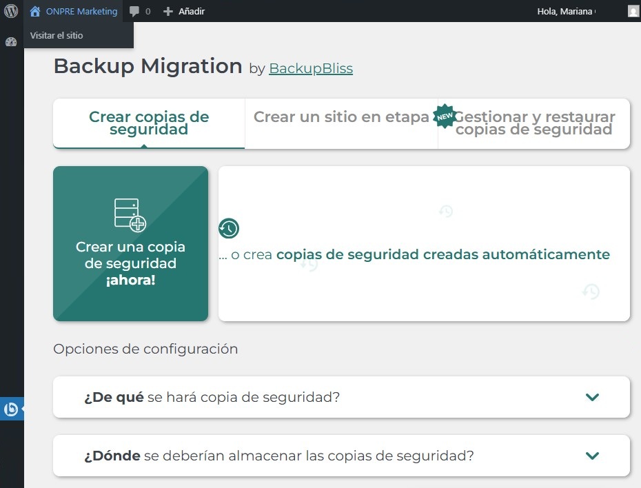 Cómo hacer un BKP de tu sitio